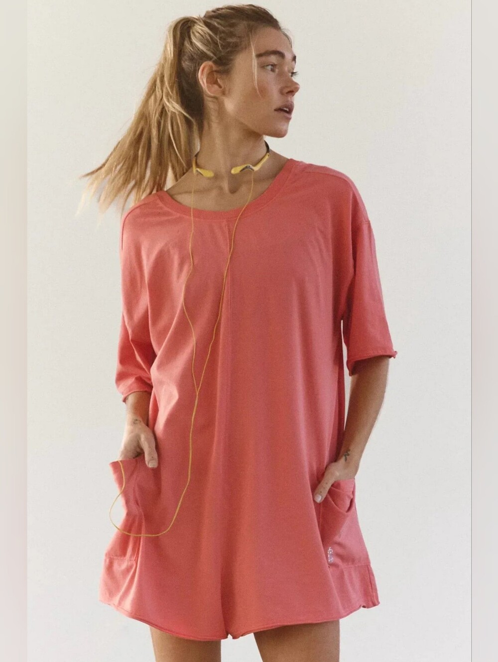 Free People Coral Pink Hot Shot